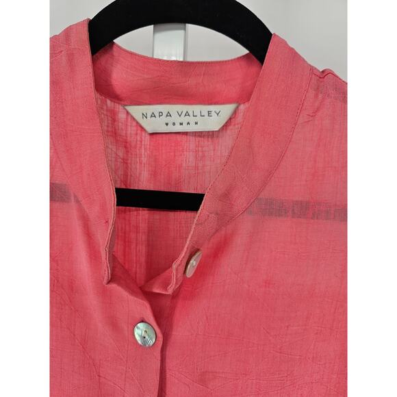 Napa Valley Women's Button Up Long Sleeve Floral Pattern Pink Shirt Size 1X - Picture 3 of 4